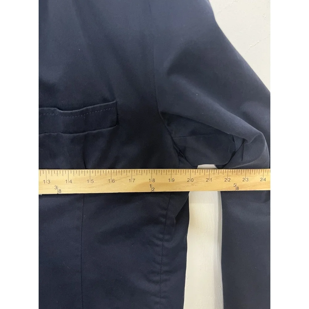 Tommy Hilfiger Men's Two Button Sport Coat Blazer Jacket Wool Navy Blue Size 42L